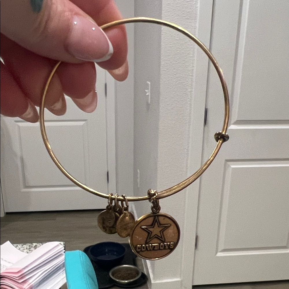 Alex and Ani Gold NFL Cowboys Charm Bangle